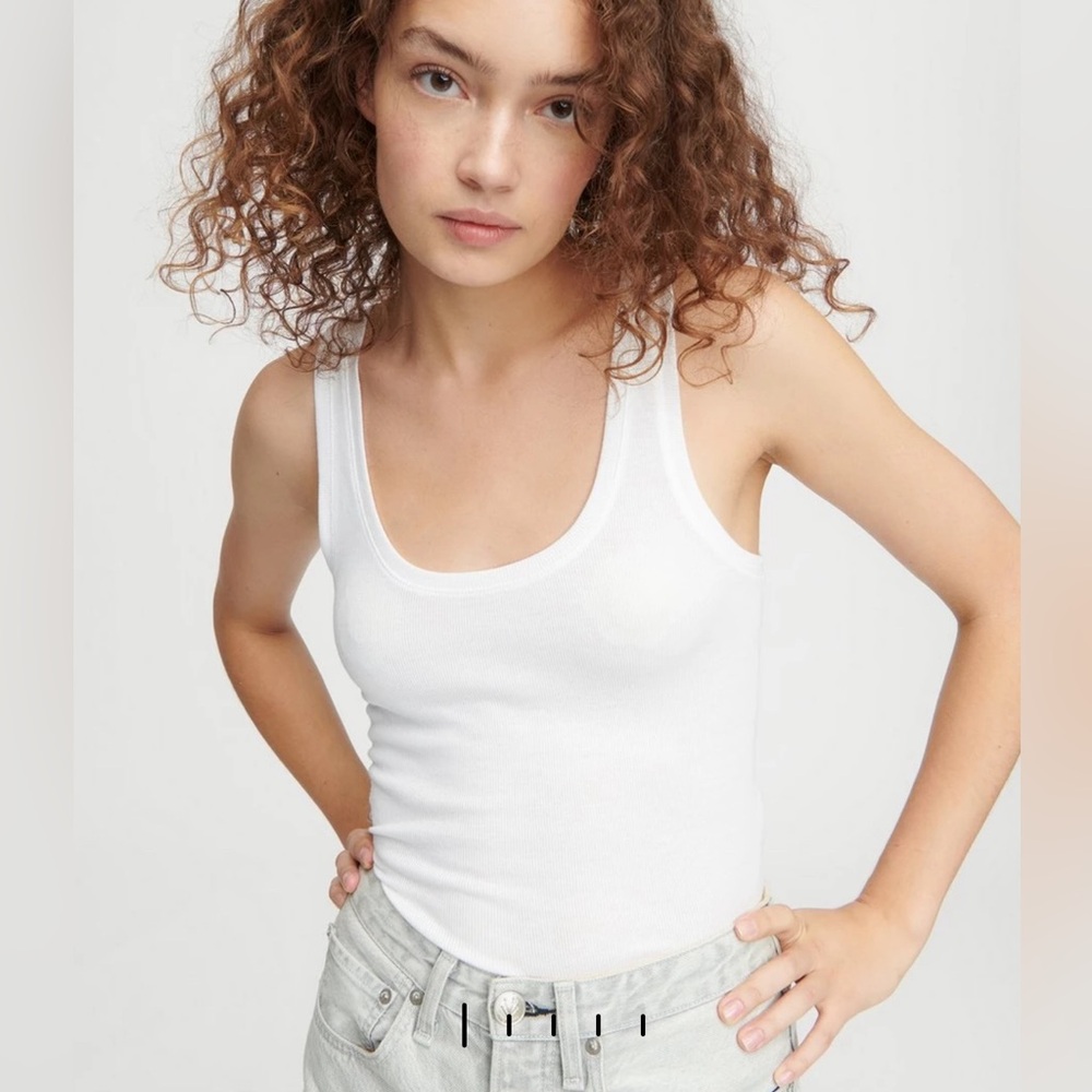 Rag & Bone The Rib Tank, White, Large